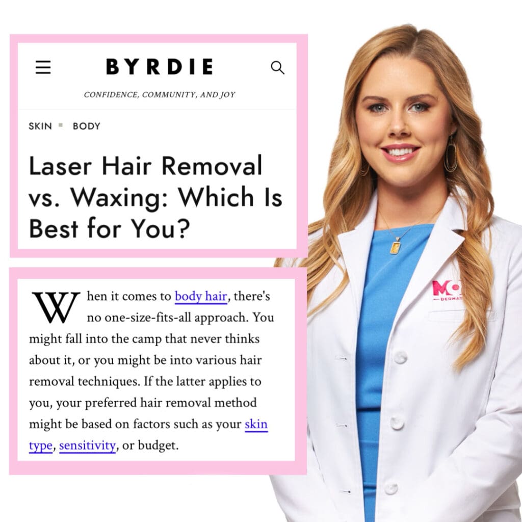Laser Hair Removal vs. Waxing | As Seen in Byrdie | Dr. Alexandra Bowles