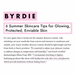 summer skincare tips for glowing skin